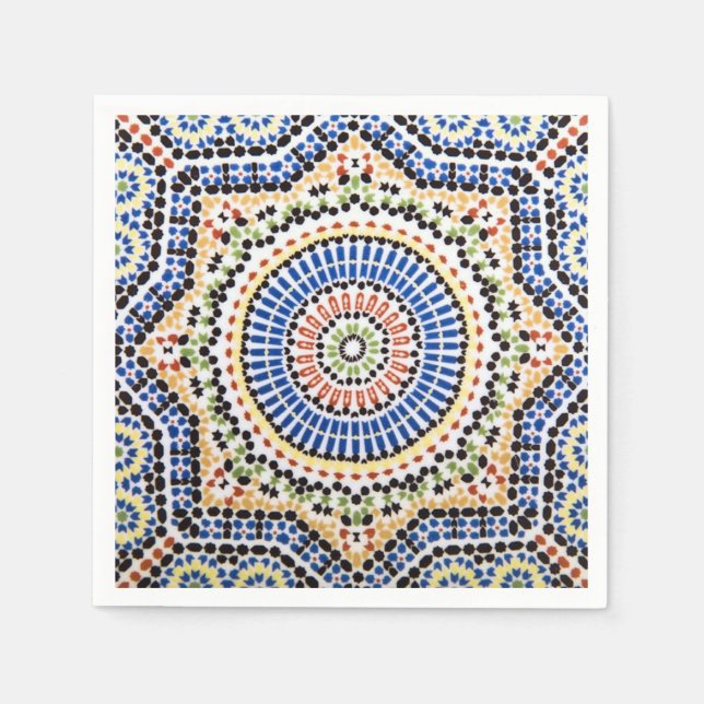 Traditionelles portugiesisches Azulejo Tile Muster Serviette (Vorderseite)