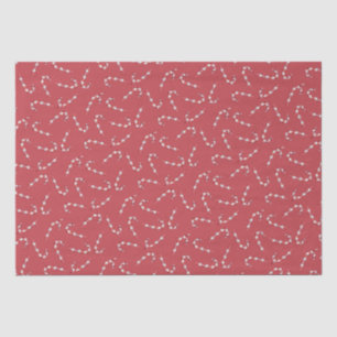 Traditionelles Red Candy Cane Weihnachten Seidenpapier