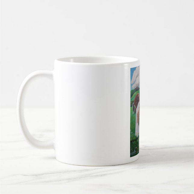 Traditionelles romantisches Pferd und Van Mug Kaffeetasse (Links)
