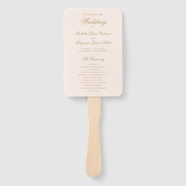 Traditionelles Rosa-Hochzeitsprogramm Fächer