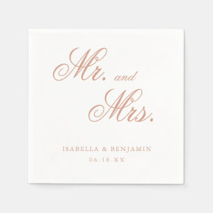 Traditionelles Rosarot Formelles Elegantes Hochzei Serviette