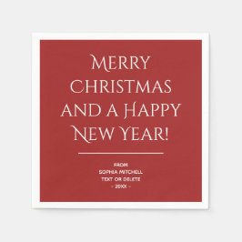 Traditionelles Rot - Frohe Weihnachten Napkins Serviette