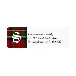Traditionelles Royal Stewart Tartan Kariert Monogr