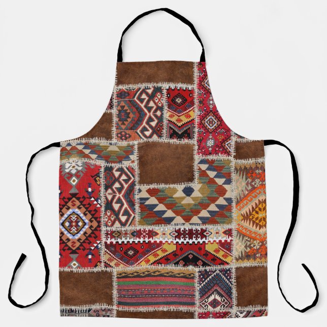 Traditionelles Rug Patchwork: Dekorative Teppichve Schürze (Vorderseite)