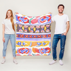 traditionelles rumänisches Dekor Fleecedecke