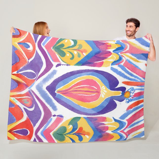 traditionelles rumänisches Dekor Fleecedecke (Beispiel)
