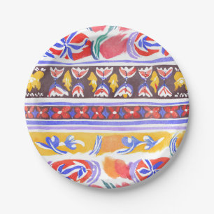 traditionelles rumänisches Dekor Pappteller