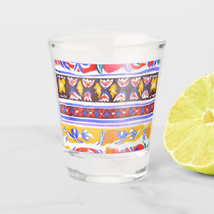 traditionelles rumänisches Dekor Schnapsglas