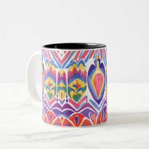 traditionelles rumänisches Dekor Zweifarbige Tasse