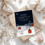 Traditionelles rustikales Foto Winter Frohe Weihna Feiertagskarte<br><div class="desc">Traditionelles rustikales Foto Winter elegant Merina Weihnachtskarte</div>