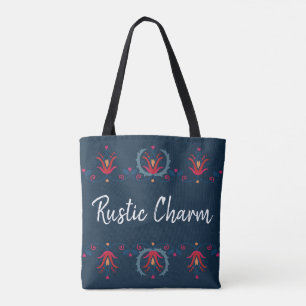 Traditionelles Rustikales Ungarisches Blumenvolk Tasche