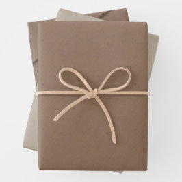 Traditionelles Schleifpapier für braune Papiertasc Geschenkpapier Set