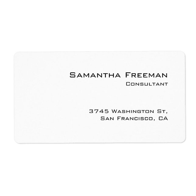 Traditionelles Schlichtes Weiß Minimalistisch (Vorne)