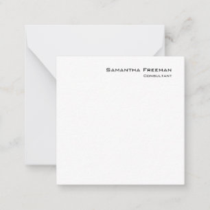 Traditionelles Schlichtes Weiß Minimalistisch Mitteilungskarte