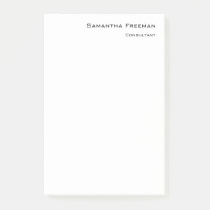Traditionelles Schlichtes Weiß Minimalistisch Post-it Klebezettel