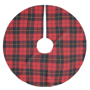 Traditionelles schottisches Clan Wallace Tartan Polyester Weihnachtsbaumdecke