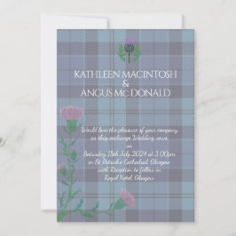 Traditionelles schottisches Tartan und Schottland Einladung