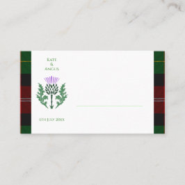 Traditionelles schottisches Tartan und Schottland Platzkarte