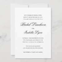 Traditionelles Schwarz-Weiß-Format Bridal Luncheon