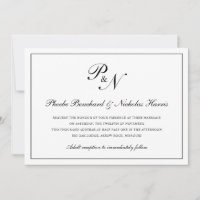 Traditionelles Schwarz-weißes Monogramm formales H