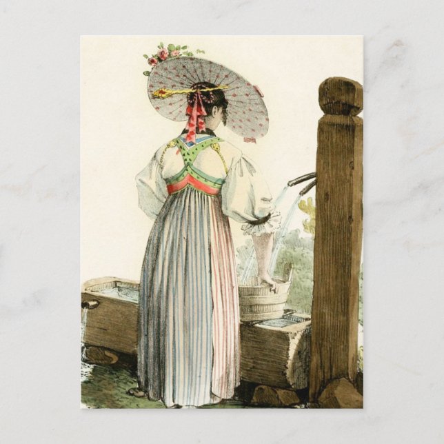 Traditionelles Schweizer Kostüm von Unterwalden Postkarte (Vorderseite)