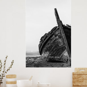 Traditionelles Segelboot des Tagus River verbrannt Fotodruck
