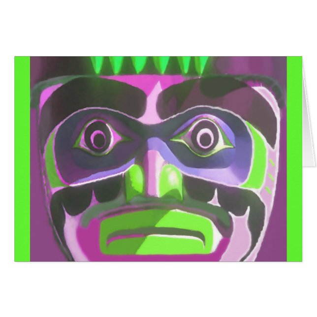 Traditionelles Squamish Totem (Vorderseite (Horizontal))