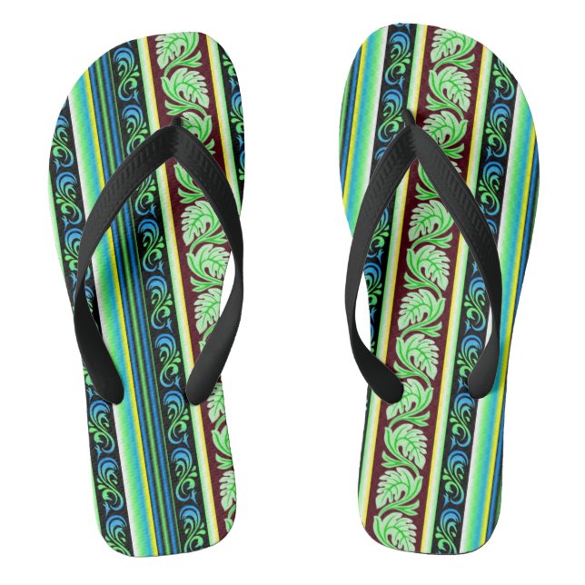 Traditionelles Sri Lanka Liyawel (Muster der Blätt Flip Flops (Fußbett)