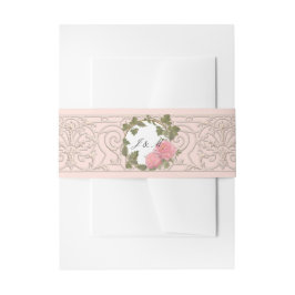 Traditionelles Südliches Rosa Peony Scrolls Einladungsbanderole
