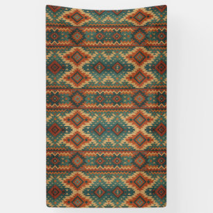 Traditionelles Südwest-Rustikal Teal & Braun  Banner