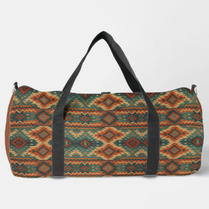 Traditionelles südwestliches rustikales Türkis & B Duffle Bag