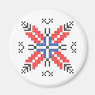 traditionelles Symbol Rumänienvolksmotivs ethnisc Magnet