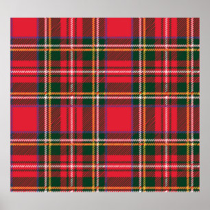 Traditionelles Tartan-Kariertes Nahtloses Tapete Poster