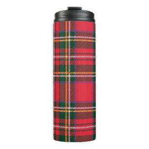 Traditionelles Tartan-Kariertes Nahtloses Tapete Thermosbecher