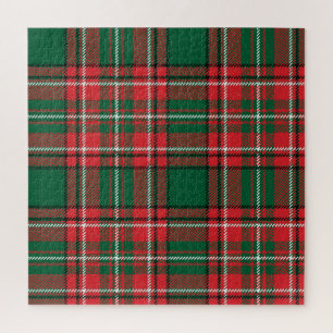 Traditionelles Tartan: kariertes rot-grünes Muster
