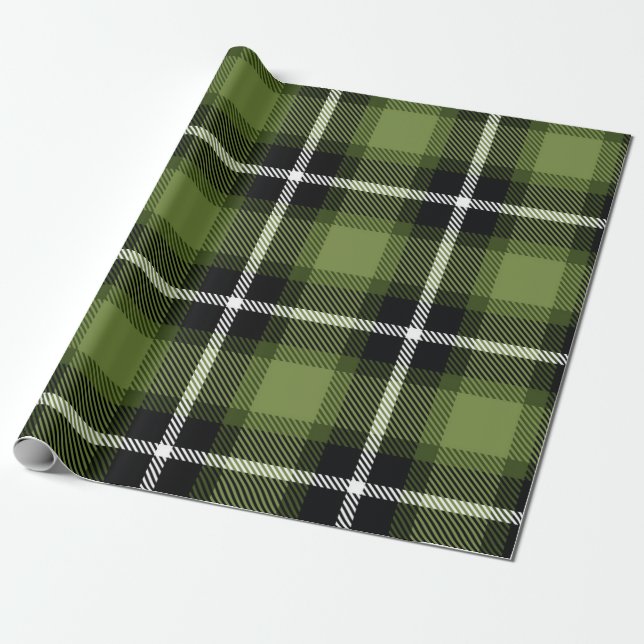 Traditionelles Tartan-Muster Geschenkpapier (Ungerollt)