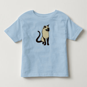 Traditionelles Thai Cat Minimalistisch Vector Desi Kleinkind T-shirt