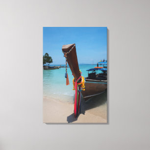Traditionelles thailändisches Boot Leinwanddruck