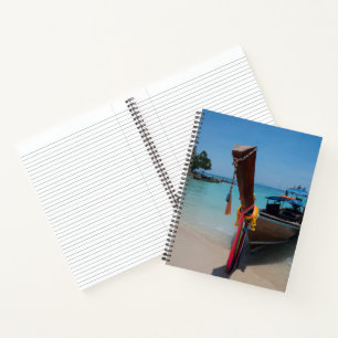 Traditionelles thailändisches Boot Notizbuch