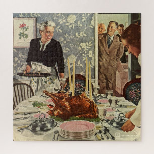 Traditionelles Thanksgiving-Truthahn-Dinner mit Fa