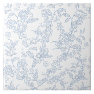 Traditionelles Toile-De-Jouy-Chinoiserie-Muster Fliese