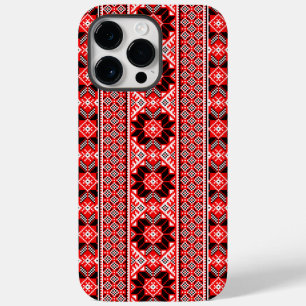 Traditionelles ukrainisches Ornament mit roter eth Case-Mate iPhone 14 Pro Max Hülle