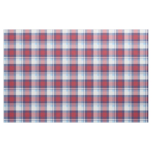 Traditionelles US Red White Blue Tartan Muster Stoff (Fat Quarter (45,7 x 55,9 cm))