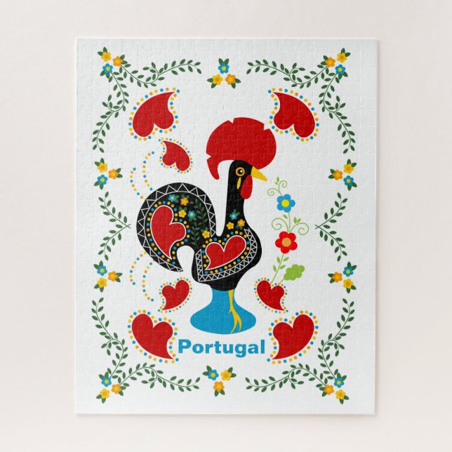 Traditionelles Verzeichnis Portugals in schwarz (Vertikal)