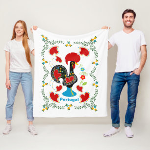 Traditionelles Verzeichnis Portugals in schwarz Fleecedecke