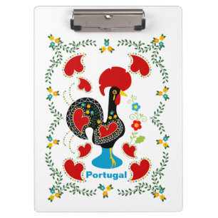 Traditionelles Verzeichnis Portugals in schwarz Klemmbrett