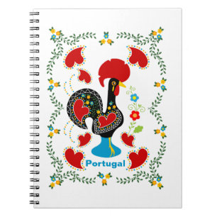 Traditionelles Verzeichnis Portugals in schwarz Notizblock