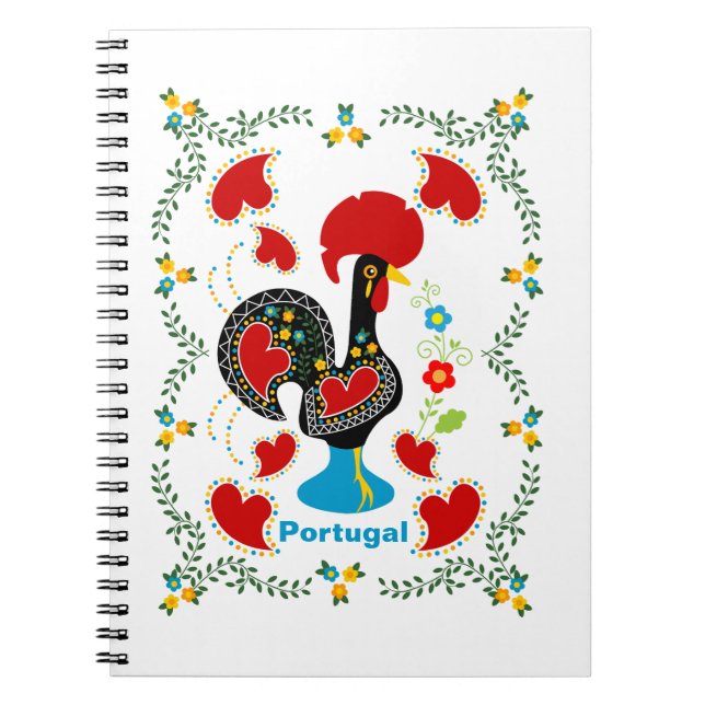 Traditionelles Verzeichnis Portugals in schwarz Notizblock (Vorderseite)