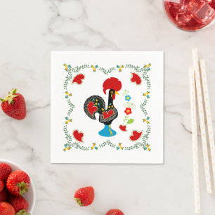 Traditionelles Verzeichnis Portugals in schwarz Serviette