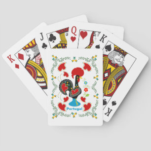 Traditionelles Verzeichnis Portugals in schwarz Spielkarten
